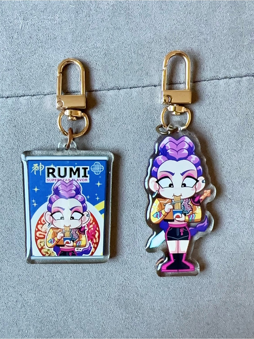 K-pop Demon Hunter Rumi Acrylic Keychains 2 Pcs